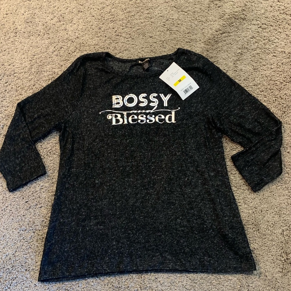 NWT Bossy and Blessed Top Medium - By Design